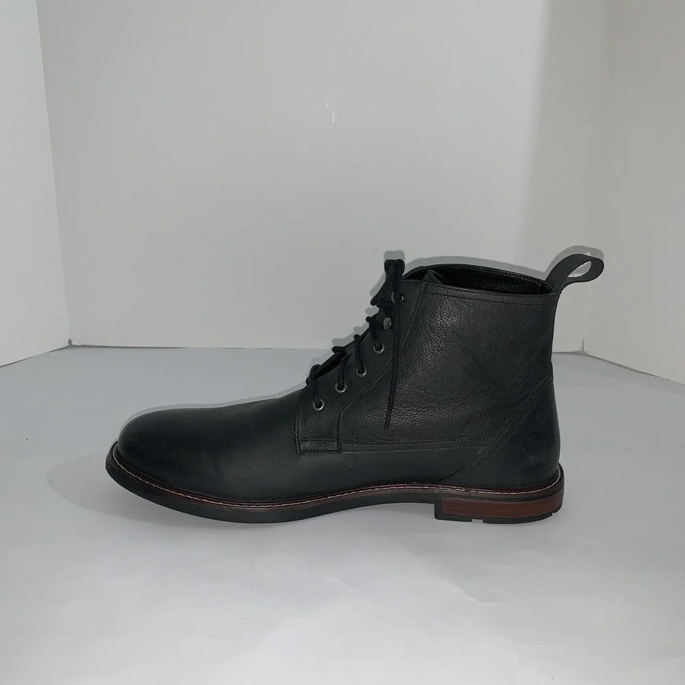 Ben Sherman Boots Mens Size 12 Black Leather Chukka Ankle Lace Up Casual Shoes